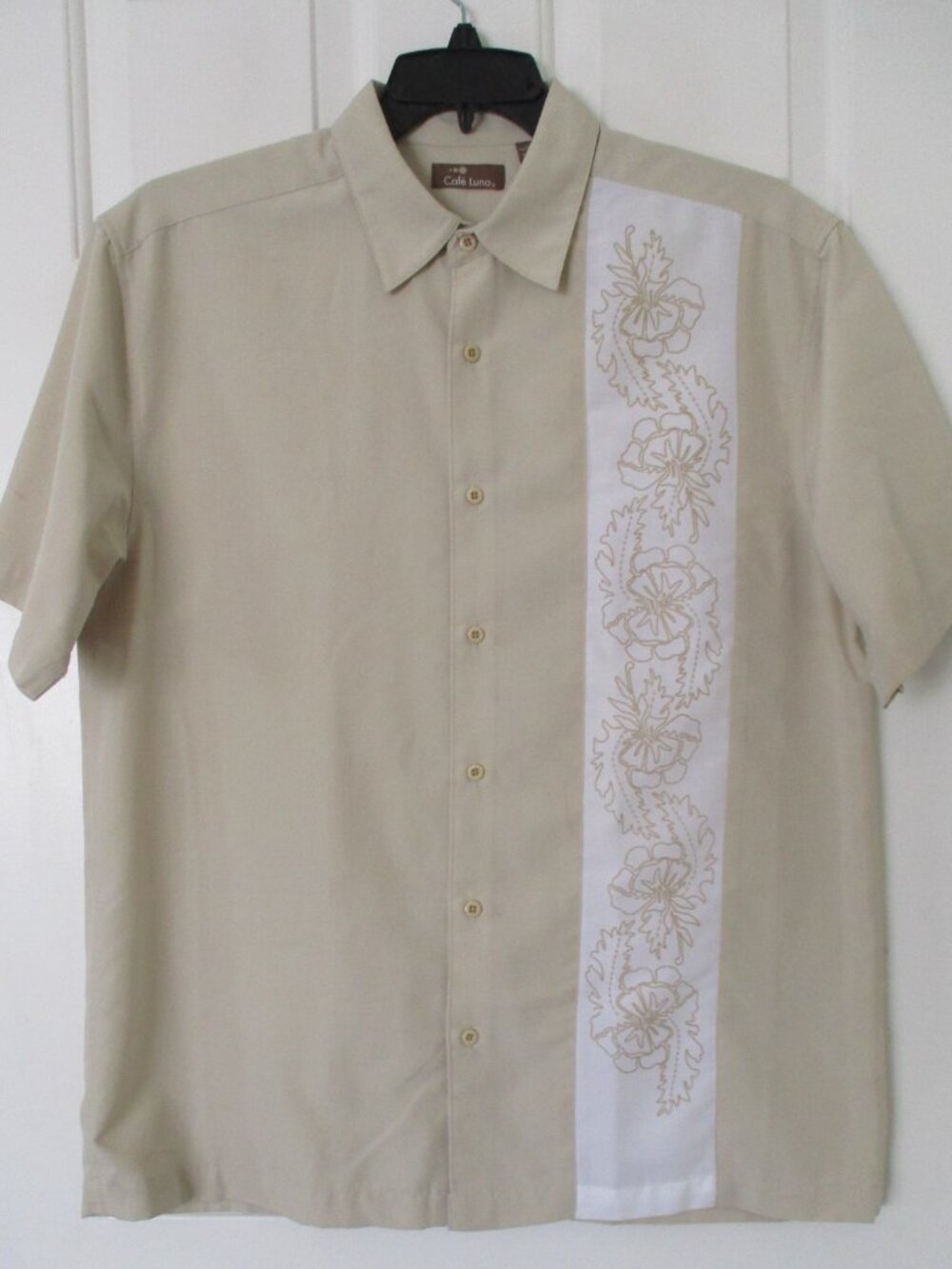 Cafe Luna Mens S/S Casual Retro Hawaiian Bowling Shirt NWOT - Size Large